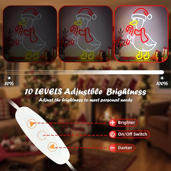 Christmas Goose Neon Sign Silly Goose Neon Light Sign - Image 5