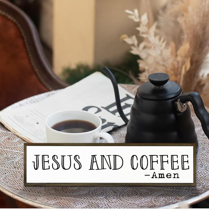 Christian Coffees Decor, Wall Decor Art, Rustic Coffee Station Decors, Coffees - Image 5