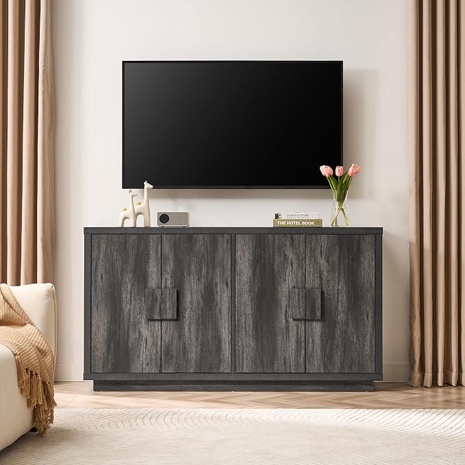 ONBRILL Buffet Cabinet with Storage, Wooden Kitchen Coffee Bar Credenza Storage - Image 7