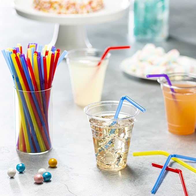 Comfy Package Flexible Plastic Drinking Straws - Image 6