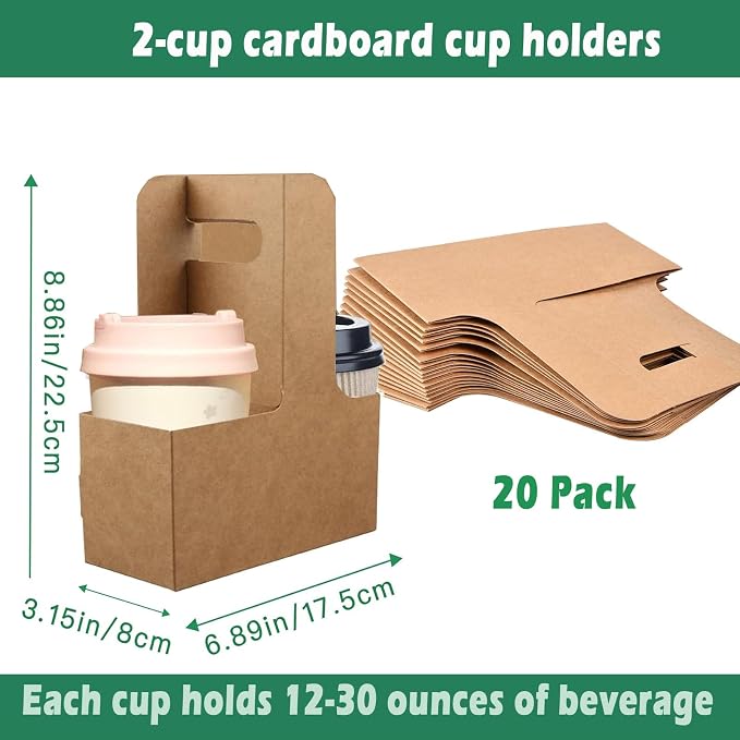 20 Pack Kraft Drink Carrier - Image 9