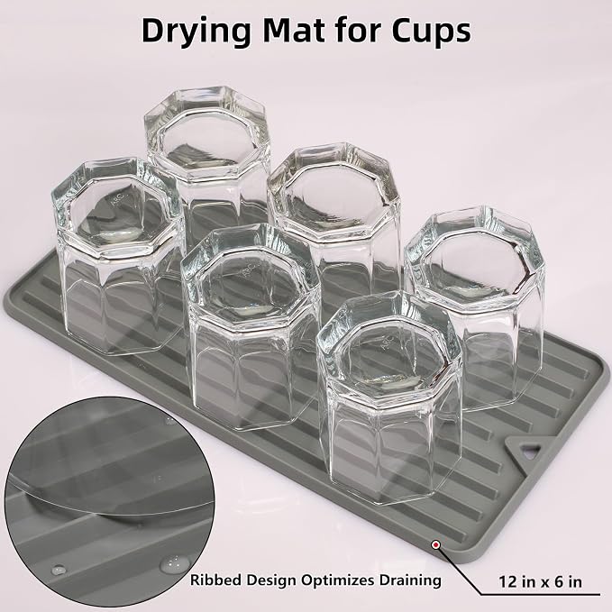 Dish Drying Mat, Mini Silicone Drying Mat - Image 4