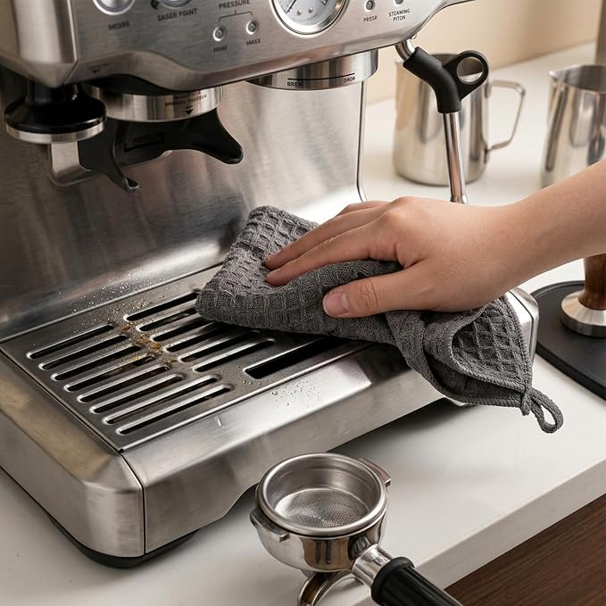 4 Pack Barista Towels Coffee Towels Waffle Weave Microfiber Towel Coffee Bar - Image 7