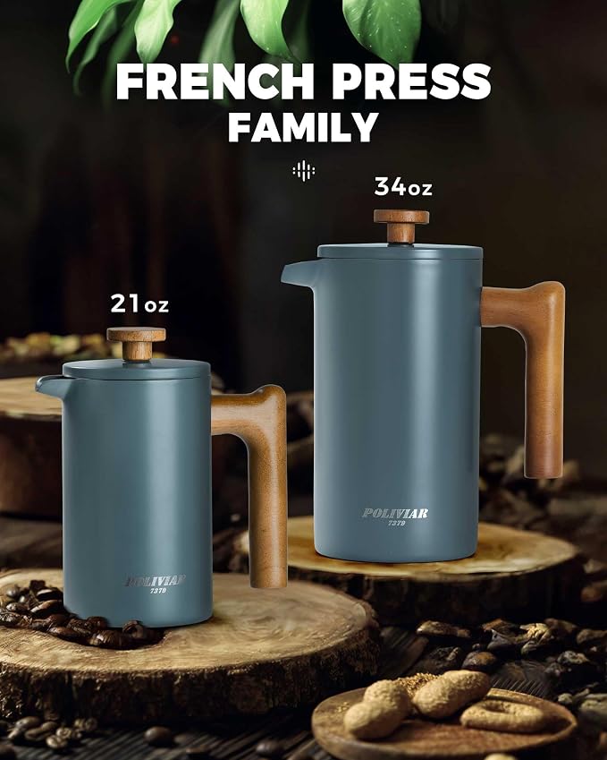 POLIVIAR French Press Coffee Maker, 21 oz Coffee Press - Image 7