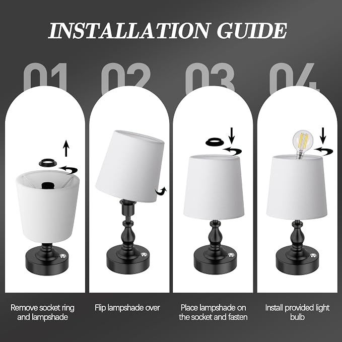 PARTPHONER Mini Cordless LED Table Lamp, 5200mAh Rechargeable Battery Operated - Image 8
