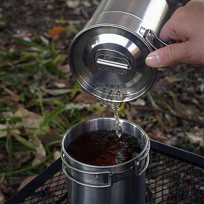 KOKKOYA Foldable Camping Cups Mugs Camping Pot Cookware 304-Food-Grade Outdoor - Image 5
