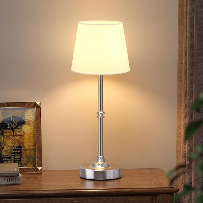 Kakanuo Rechargeable Cordless Table Lamp Silver - Image 8