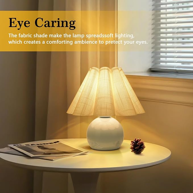 Light Blue Small Touch Control Table Lamp - Image 5