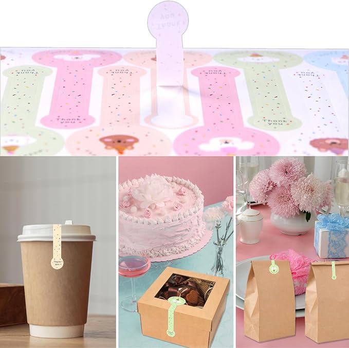 300pcs Happy Birthday Handmade Lollipop Baking Stickers - Image 7