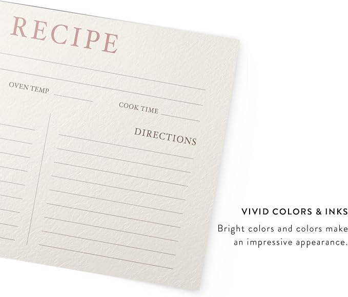 Dashleigh Elegant Recipe Cards 4x6 Double Sided, 50 Pack Thick Cardstock - Image 4