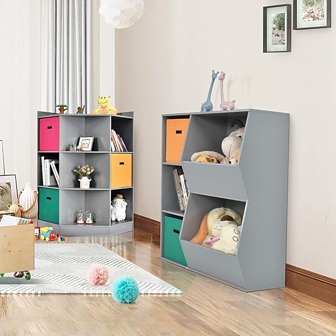 HONEY JOY Kids Toy Storage Organizer, 9-Cubby Toy Bin Organization Storage - Image 7