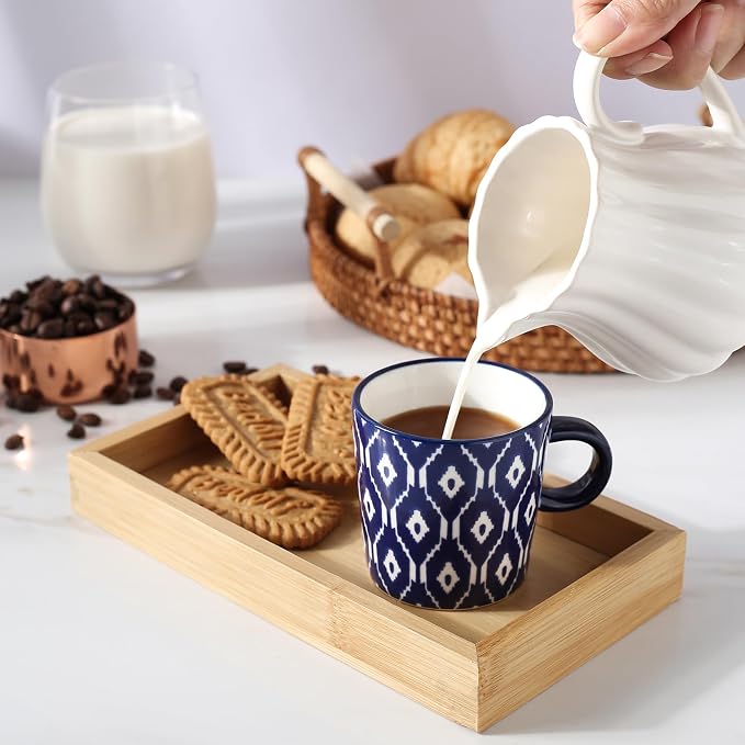 Selamica Ceramic Espresso Cups Set of 4, 5 Oz Espresso Mugs Porcelain - Image 4