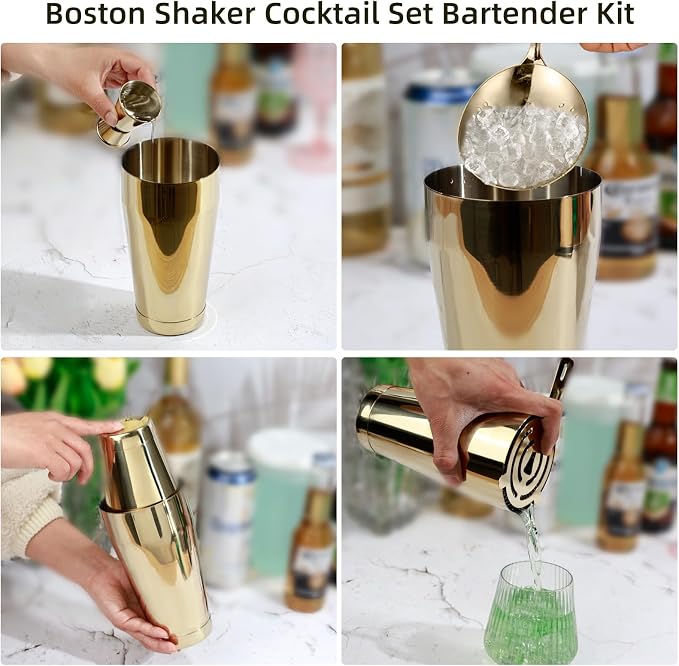 Mwellewm Boston Shaker Cocktail Set Bartender Kit - Image 5