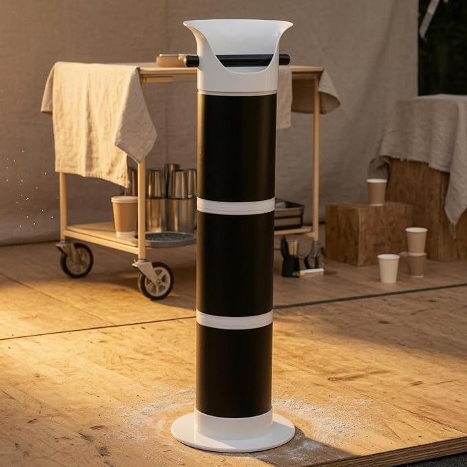 Coffee Grounds Disposal Box Cylindrical Espresso Portafilter Cleaner Vertical - Image 3