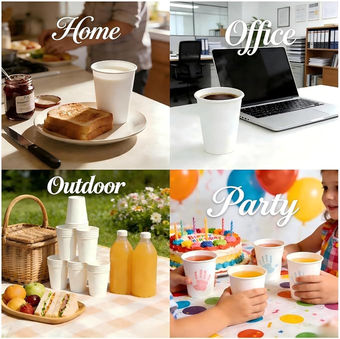 8 oz Disposable Paper Cups 300 Pack - Image 7