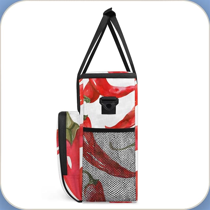 Chilli Pepper Coffee Maker Carring Bag, Large Insulated Storage Organizer Case - Image 4