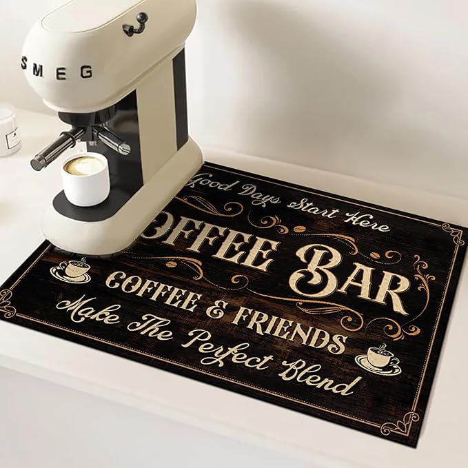 THUYPT Personalized Coffee Mat, Coffee Station Mat Quick Dry, Coffee Spill Mat - Image 4