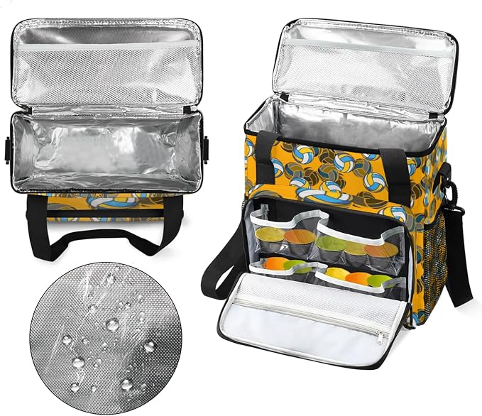 Volleyball Coffee Maker Travel Bag, Volleyball Large Carrying Storage Case - Image 3