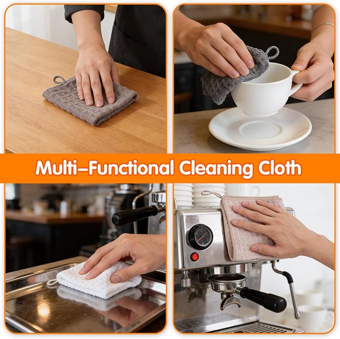 4 Pcs Barista Towel, Espresso Machine towel 12.2" Extra Thick Microfiber Coffee - Image 6