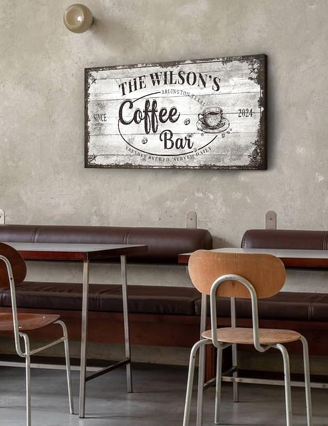 IPIC - Custom Coffee Bar Sign, Personalized Canvas Wall Art - Image 3
