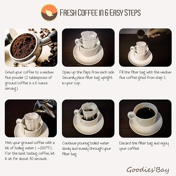 150 PCS Coffee Filter Paper Bags, Disposable Single Serve Drip Coffee Bags - Image 6