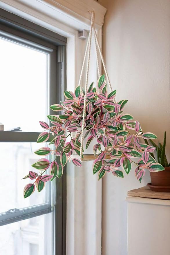 GnFlus Fake Hanging Plants in Ceramic Pot - Image 5