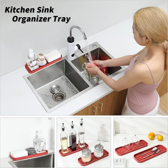 MicoYang Silicone Kitchen Sink Organizer Tray - Image 3