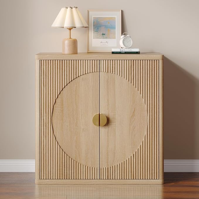 Modern Kitchen Sideboard with Storage, 31.5" Buffet Cabinet with 3 Adjustable - Image 3