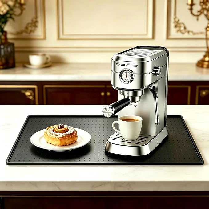Coffee Machine Mat, 10x14 Inch Silicone Coffee Maker Mat by Unknown