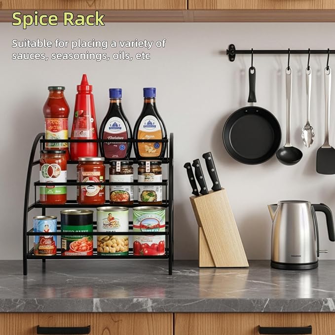 Cididu Coffee Syrup Organizer Rack, 9-12 Bottles Syrup Stand Holder - Image 7
