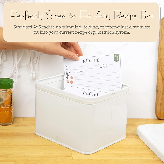 Premium 4x6 Recipe Cards – Double Sided Blank Kitchen Recipe Cards - Image 8