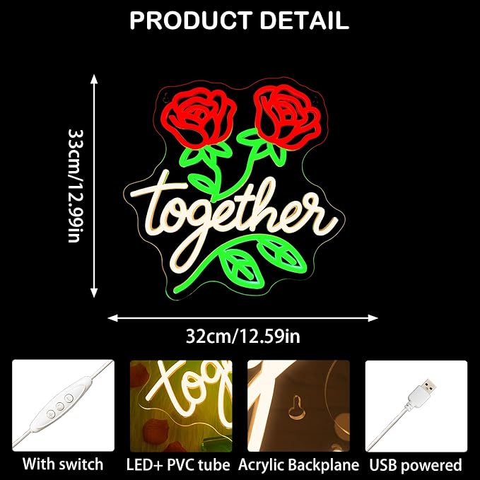 Looklight Together Neon Sign Wedding Neon Signs - Image 5