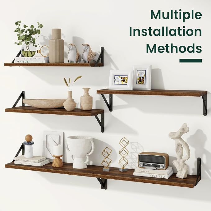 Floating Shelves 8 Inch Deep, 36W x 8D Wall Shelf Set of 2, 60 lbs Heavy Duty - Image 7