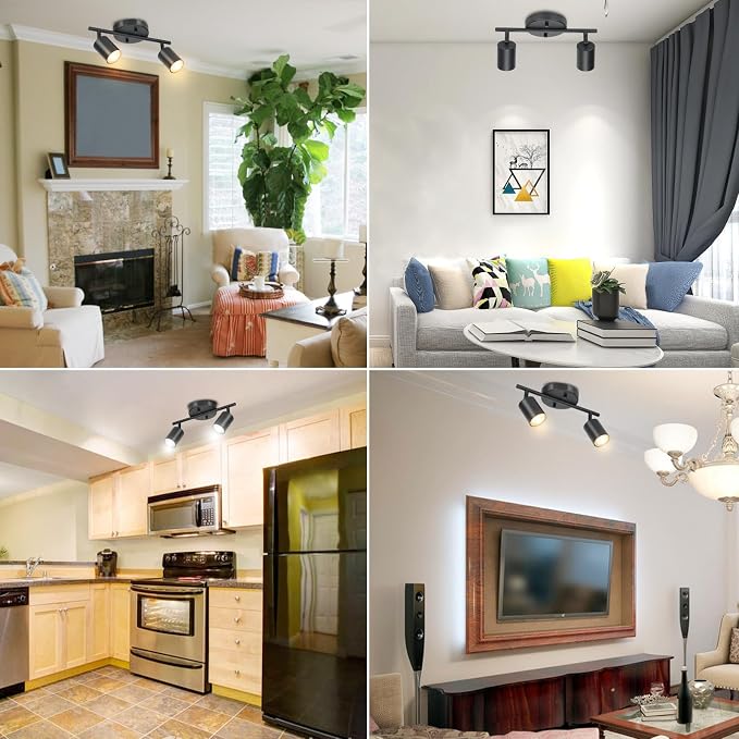 BoostArea LED 2 Light Track Lighting Kit, Flexibly Rotatable Light Head - Image 5