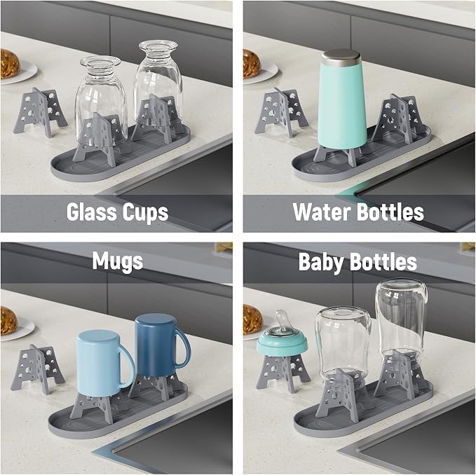 NiHome Silicone Water Bottle Drying Racks Set of 3 - Image 7