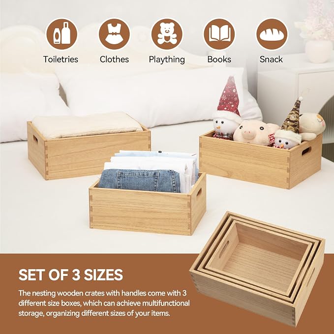 KIRIGEN Nesting Wood Crates - Image 2