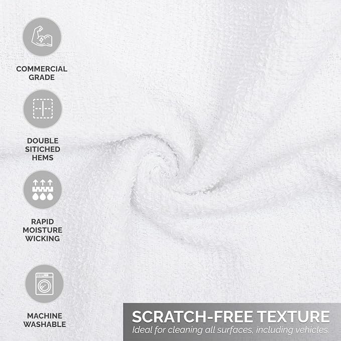 Reed&Pick Terry Bar Mop Towels Size 14"x17" – Absorbent and Durable, Cotton - Image 3