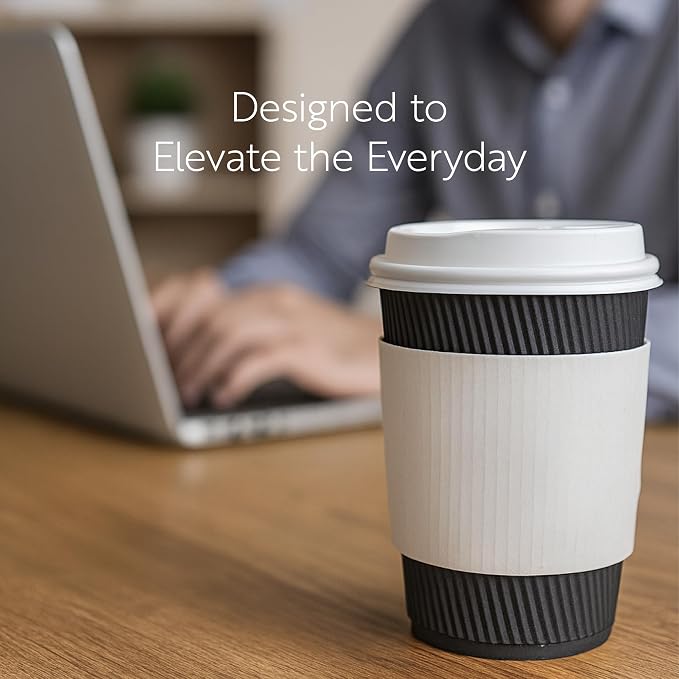Restaurantware SLEEVES ONLY: Restpresso 5.1 x 2.8 Inch Coffee Cup Sleeves 50 - Image 7