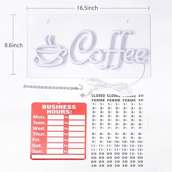Coffee Neon Signs for Wall Decor Led Lights for Coffee Bar Led Sign Room Decor - Image 2