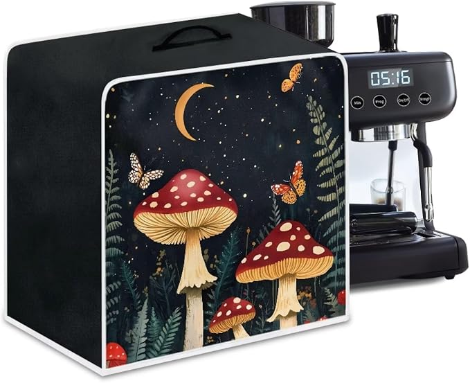 Mushroom Moon Print Coffee Machine Covers by Kathyboom
