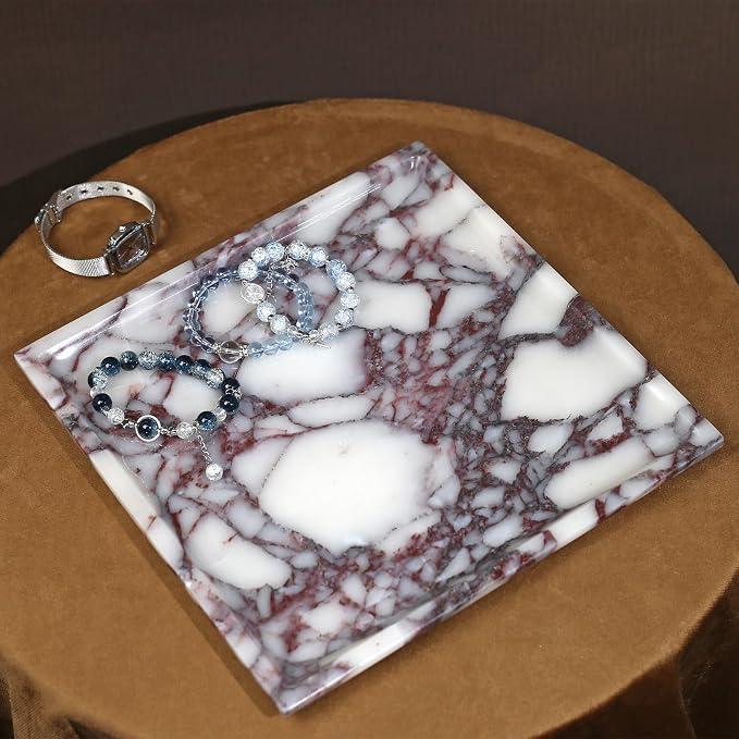 DUANYAN Natural Marble Tray, Coffee Table, Paper Cup, Cake Display, Coffee bar - Image 4