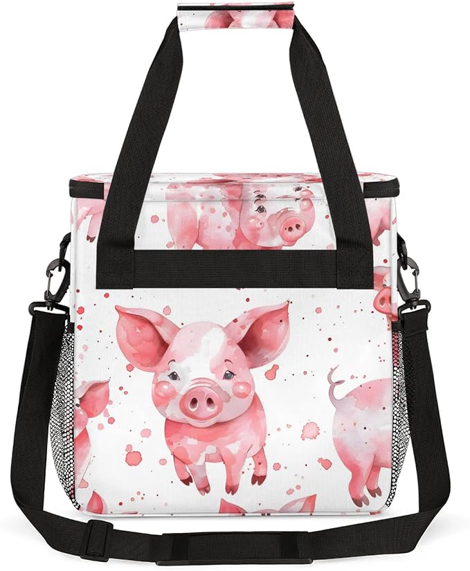 Funny Pig Coffee Maker Carring Bag, Large Insulated Storage Organizer Case Tote - Image 5