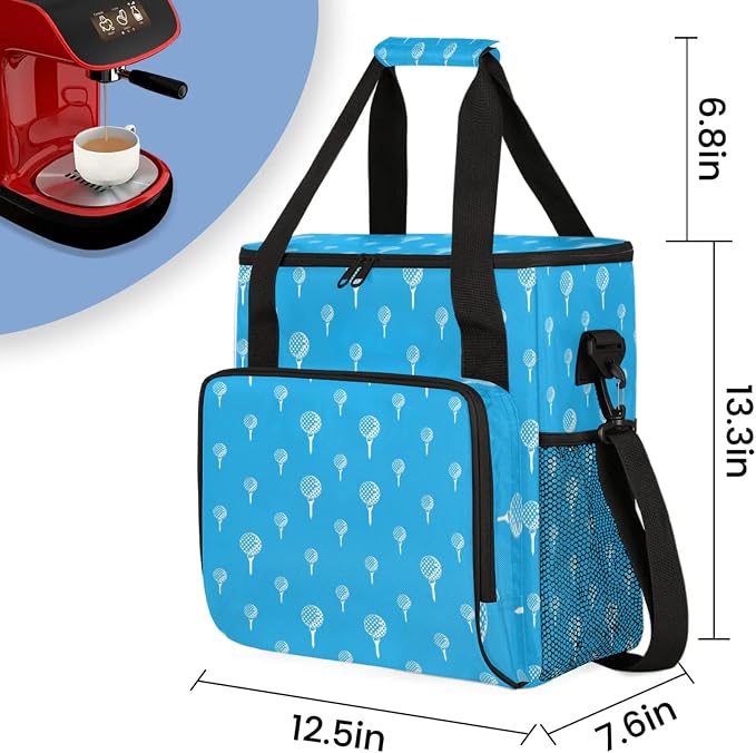 Golf Ball Coffee Maker Travel Bag, Golf Ball Large Carrying Storage Case - Image 2