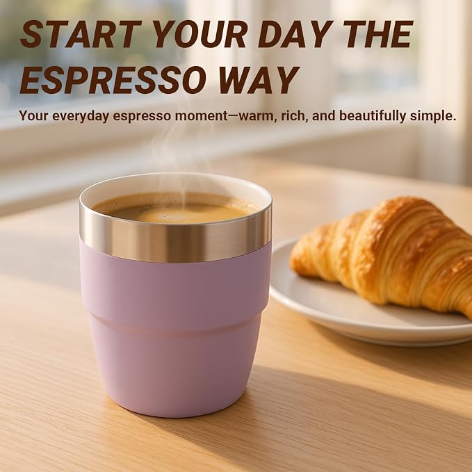 4 oz Small Espresso Cup, Ceramic-Lined 18/8 Stainless Steel, Double-Wall Vacuum - Image 7
