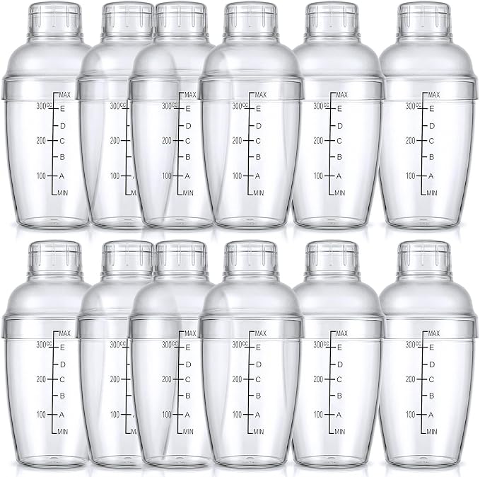 12 Pcs Plastic Cocktail Shaker, Drink Mixer by Unknown