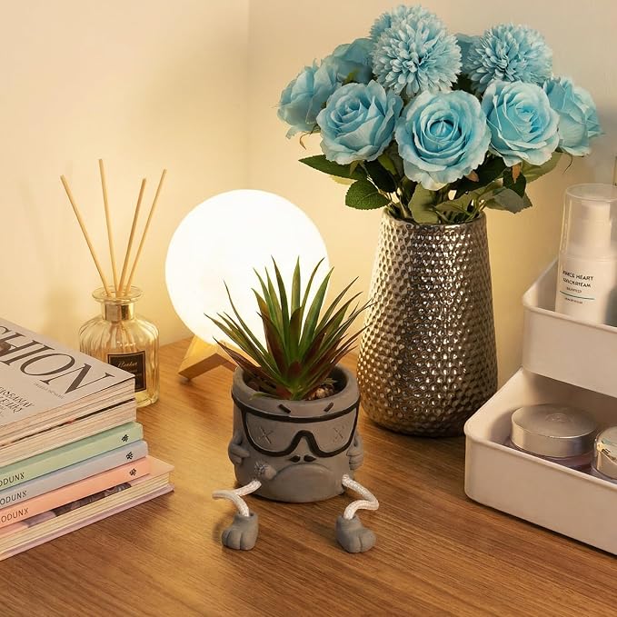 Creative Artificialplant Succulents in Cement Pots - Image 5