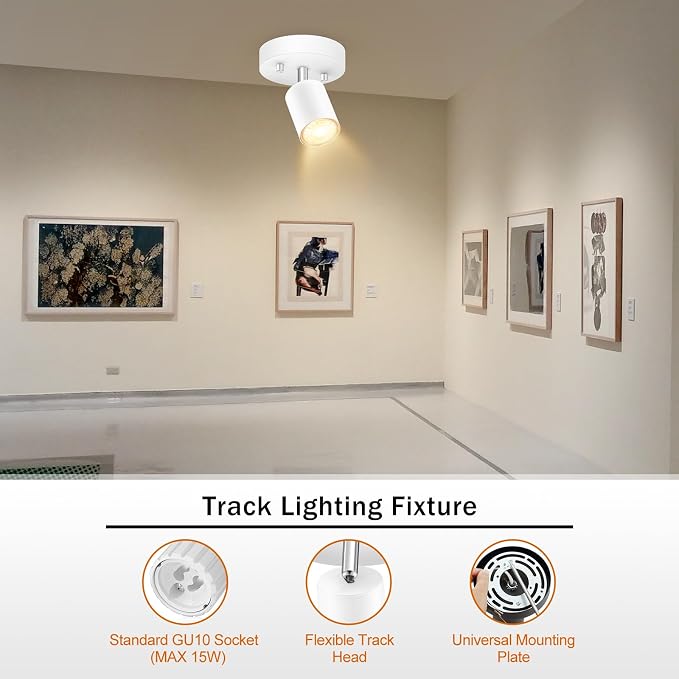 BoostArea LED Light Track Lighting Kit, Monopoint Sconce Adjustable Flush Mount - Image 2