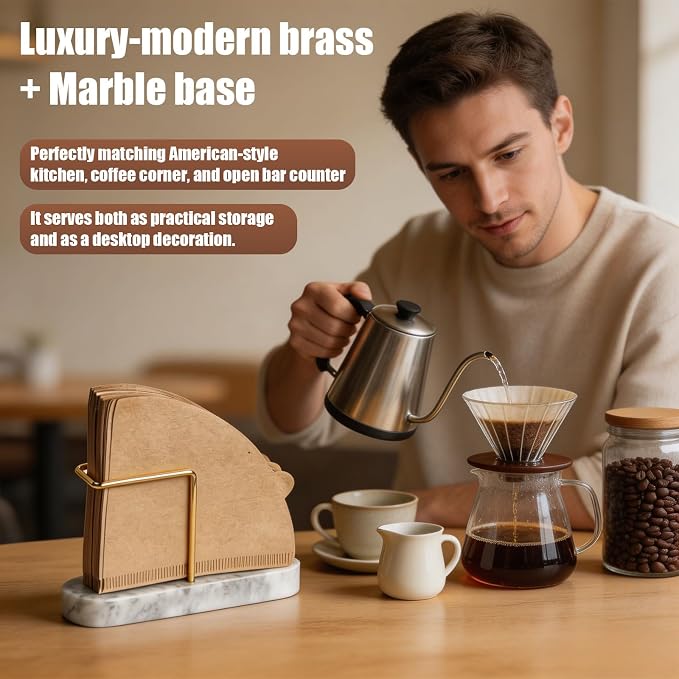 Coffee Filter Holder, Cone Coffee Filter Holder & Coffee Powder Cleaning Brush - Image 7