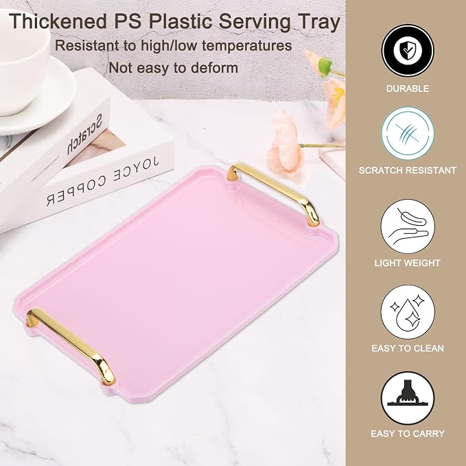 PATIKIL 12 x 8.6 Inches Plastic Serving Tray - Image 3