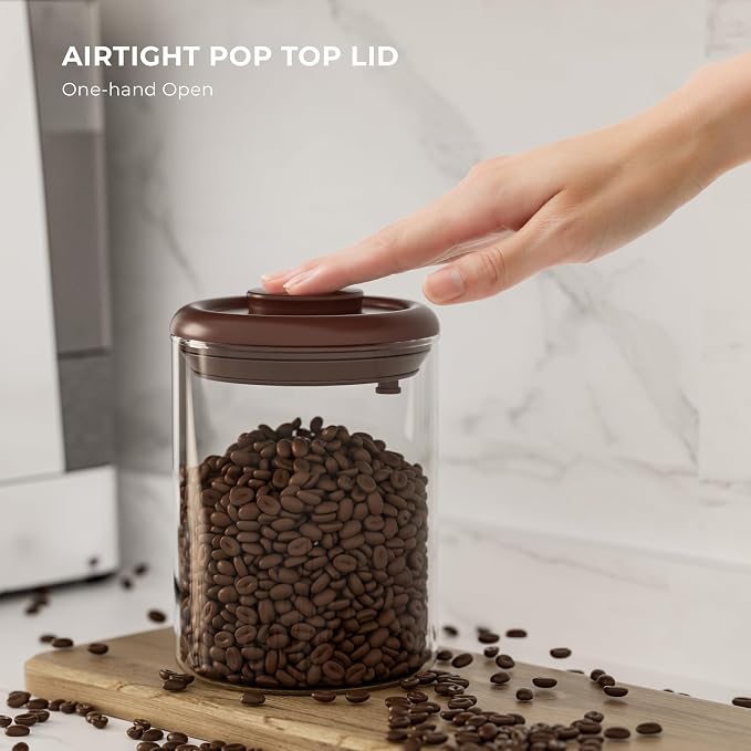 6OZ Clear Glass Coffee Canister - Image 2